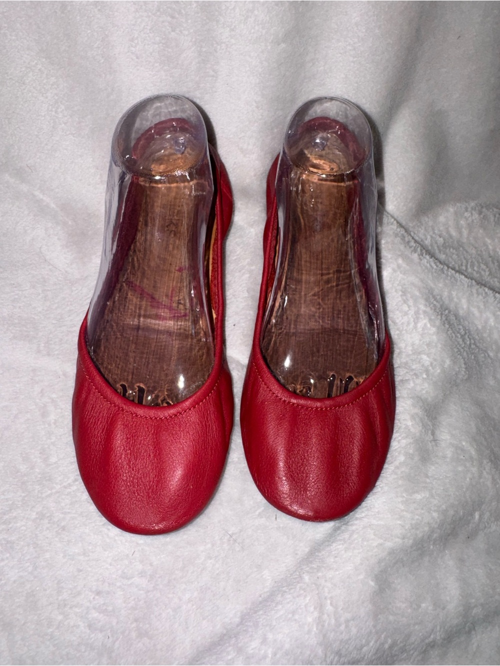 Classic Red Ballet Flats - Women's Comfortable Slip-On